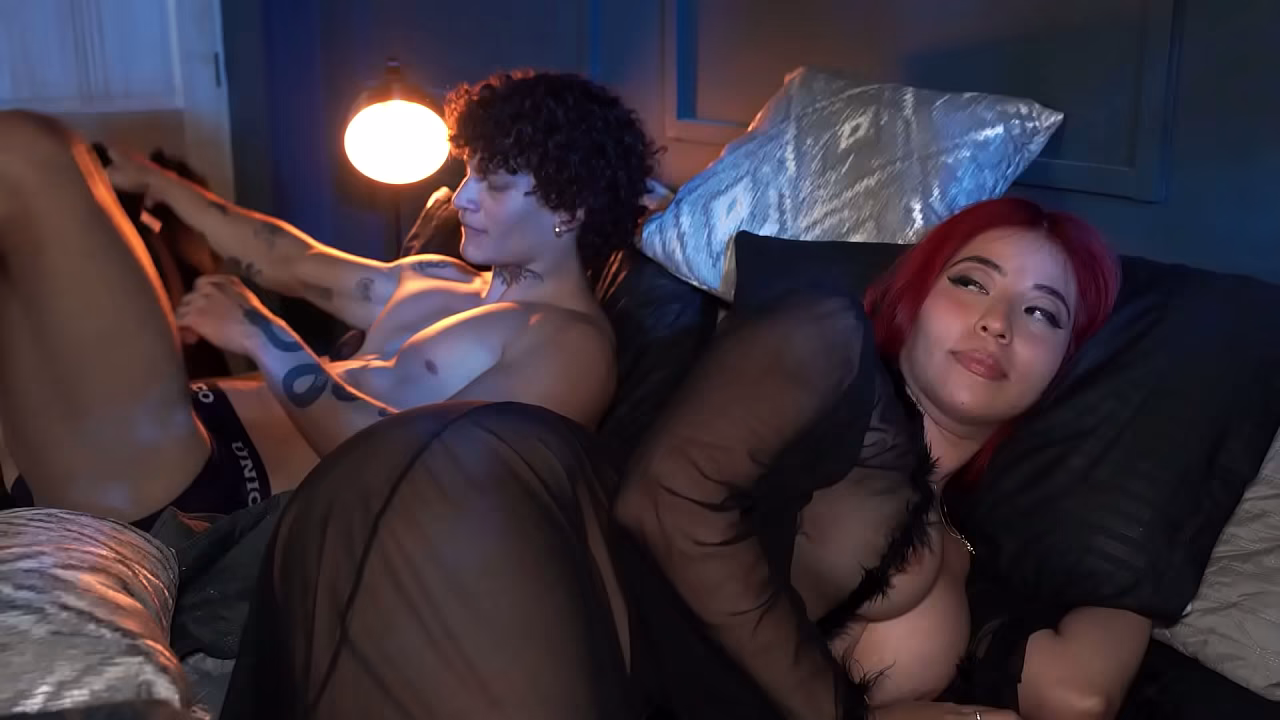 My stepson, a real hottie, fucks his redheaded 继母 in the ass! Wow! It's his first time doing anal.